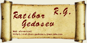 Ratibor Gedošev vizit kartica